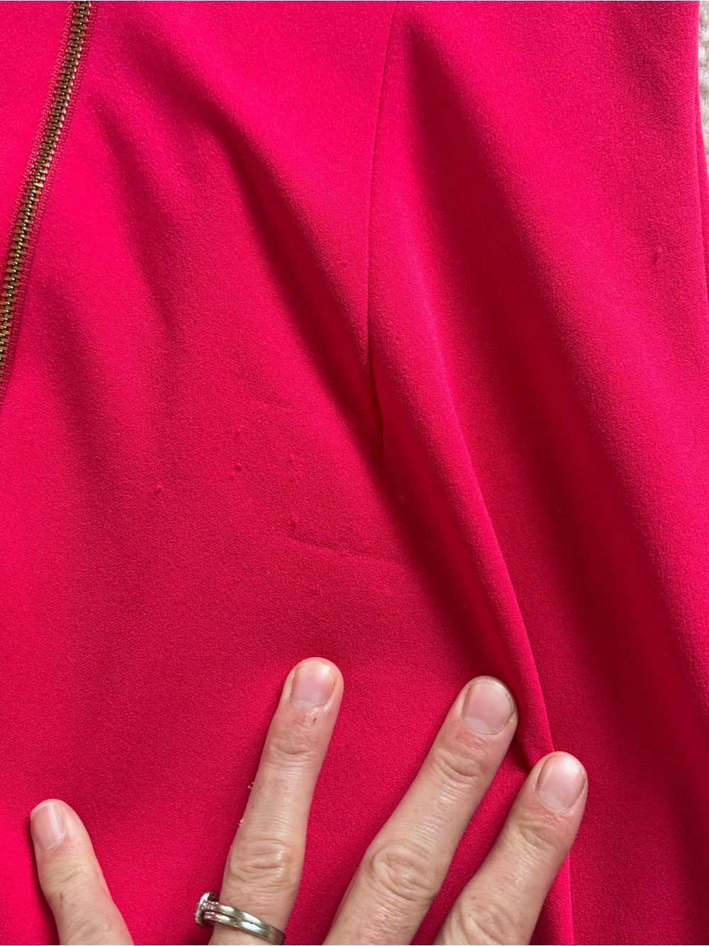 Calvin Klein Fuchsia Sculpted Sheath Midi Dress Some Flaws - Picture 8 of 8